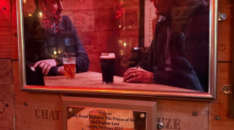 Famous Windsor Pub, Two Brewers, Celebrates Visit of Prince William with a Plaque