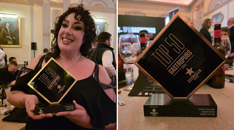 Ayesha Kalaji, Chef Patron of Queen of Cups, wins Chef of the Year at Estrella Damm’s Top 50 Gastropubs 2026