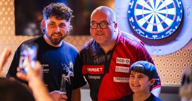 Darts Legend, Stephen Bunting, Visits The Brackens Pub As Winner Of National Darts Final Is Crowned